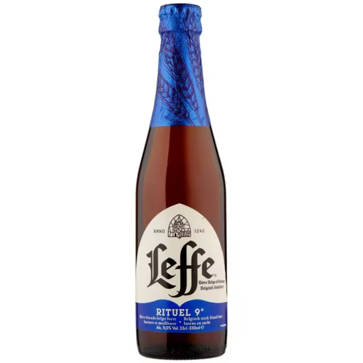 6 uds x Leffe 9 33Cl cerveza rubia Belga tipo Abadía estilo tripel / triple - 1