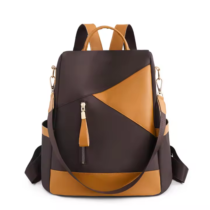 Mochila informal antirrobo para mujer, bolsa de hombro de tela impermeable, ligera, de viaje, oxford - 1