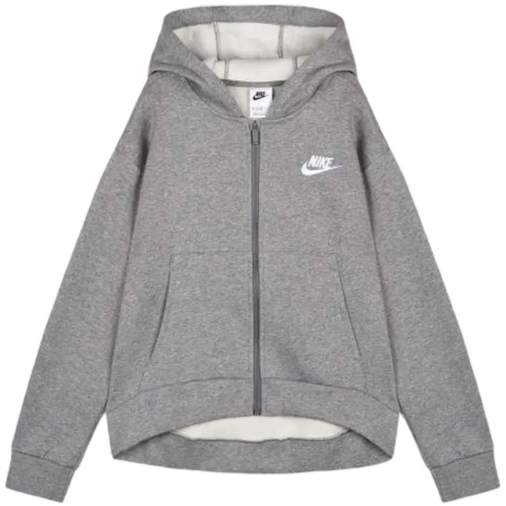 Sudadera con Capucha Nike Sportswear Club para niños unisex en color gris - 1