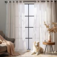 Panel De Cortinas Semi Transparentes Blancas/Oscurecidas Para Niños Para Sala De Estar Y Dormitorio Con Bolso Para Percha Voile De Fiesta - details 9