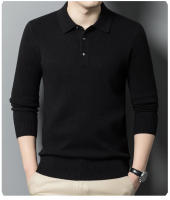 Camisa Polo De Lana Para Hombre Suéter Largo Y Caliente Estilo Casual Multicolor Negocios Otoño E Invierno Nueva Moda - details 2