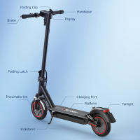 iScooter i10 Max Scooter Eléctrico, Motor de 750W, Batería de 48V 18Ah, Neumático de 10 pulgadas, Velocidad Máxima de 45km/h, Autonomía de 80km, Resistente al Agua IP54, Suspensión Delantera y Trasera, Control a través de App - details 12