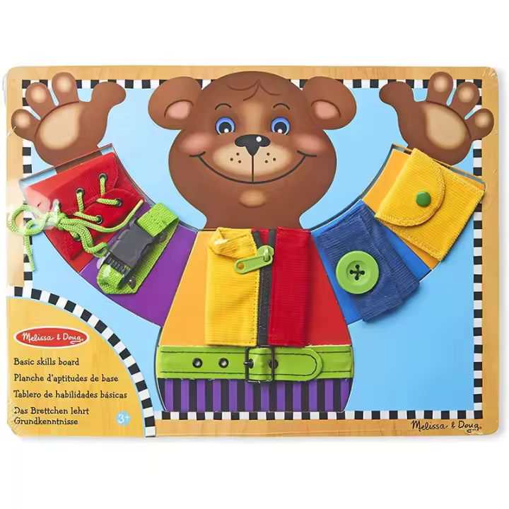 Tablero de Madera Multicolor de Habilidades Básicas Melissa & Doug - 1