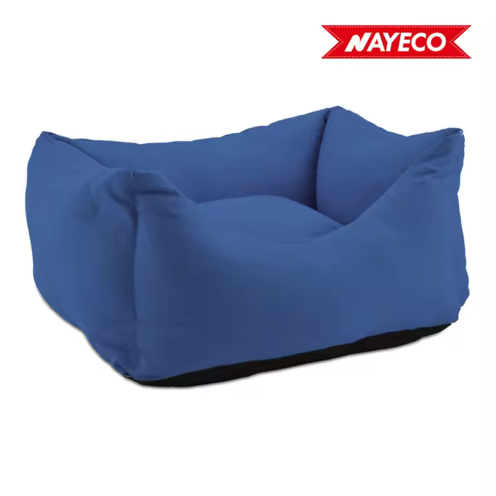 Nayeco - Cuna Cuadrada Azul para Mascotas - 76x60x21cm - 1