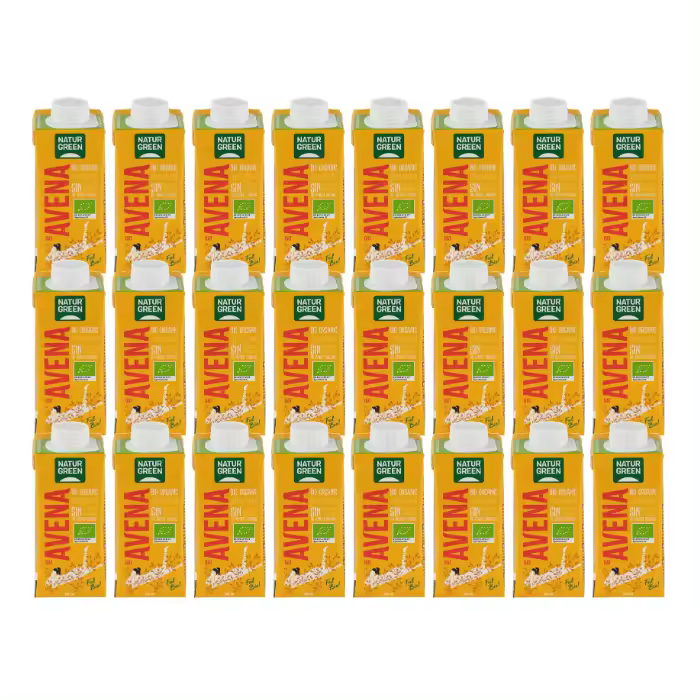 Pack 24x Bebida de Avena Ecológica Sin Azúcares Añadidos 200 ml NaturGreen - 1