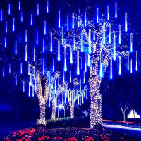 Luces De Lluvia De Meteoros Solares 50cm Luz De Cadena De Copos De Nieve Impermeable Para Jardín Boda Fiesta Navidad - details 2