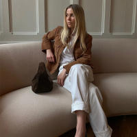 Chaqueta Casual Para Mujer ZBZA Marrón Vintage Con Pochetes Y Cuello En V Simple Breasted De Manga Larga Outerwear Slim Para Primavera Y Otoño - details 5
