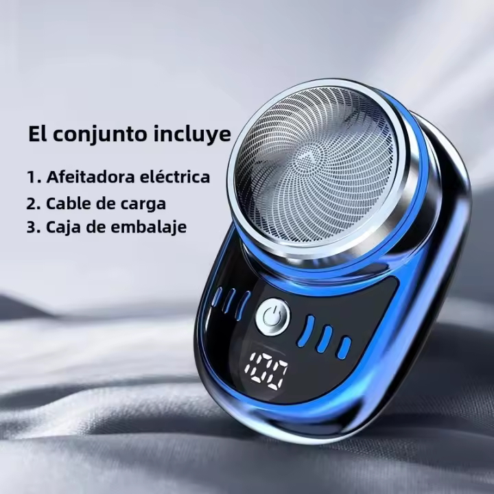 Afeitadora Eléctrica Portátil Para Viajes Mini Para Hombres Cabello Y Barba Recargable Sin Cable Tamaño De Bolsillo Para Carro Y Hogar - 1