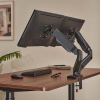 Aisens Soporte Monitor TV Doble Escritorio Mesa para Dos Pantallas 17 a 32 Pulgadas 17" a 32" VESA 75/75 mm Gestión del Cableado Brazo de Montaje Articulado 3 Pivotes, 2 Brazos Ajuste 3D Altura con Inclinación, Giratorio, Rotar 9 kg Por Brazo - details 3