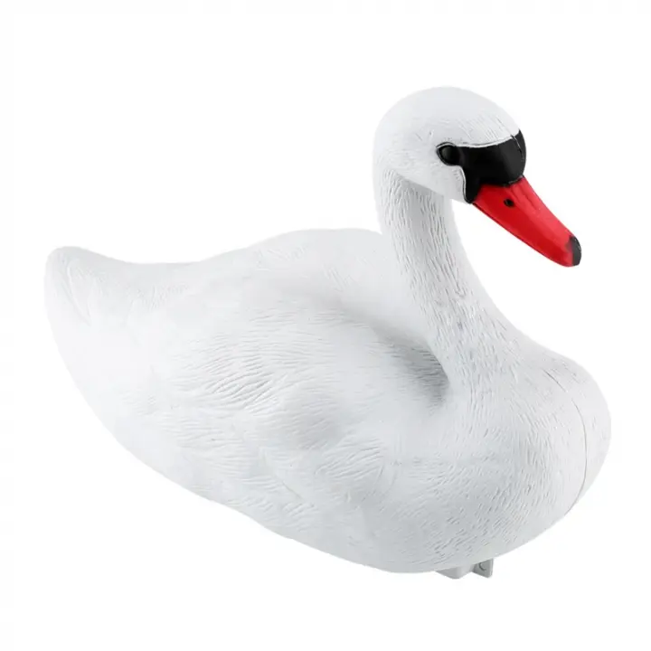 Decoración De Jardín Preciosa Y Realista Cisne Blanco Simulado Herramienta Decorativa Para Caza Adorno Animal De Piedra - 1