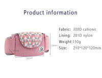 Bolsa De Paseo Para Mamá Gran Capacidad Con Porta Vaso De Agua Y Bolsillo Para Pañales Accesorios De Paseo Para Bebé Material Sintético Estilo Plaid - details 0