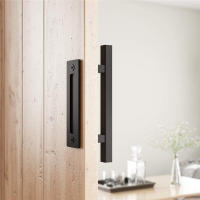 Manija De Puerta Sliding Barn KAK De 12 Pulgadas Para Armario Interior Hebilla De Madera Acero Inoxidable Electroplazcado - details 17