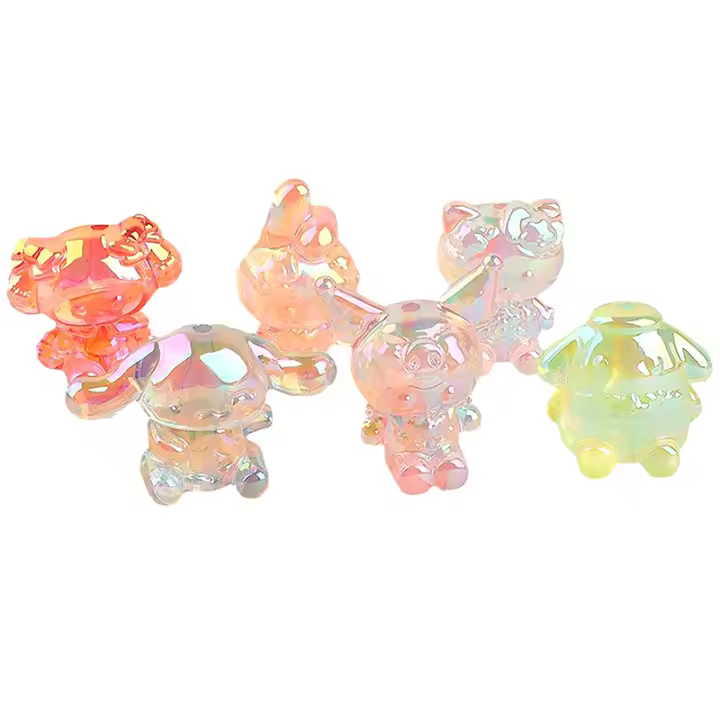 5pcs Bolsa De Cuentas KT Electroplata Brillo Nocturno Para Joyería Accesorios Cadena De Móvil DIY Material Plástico - 1