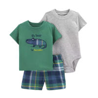 Nueva ropa infantil de verano para niños, bebés y niños pequeños, pantalones cortos de manga corta, camisetas, trajes de tres piezas. - details 42