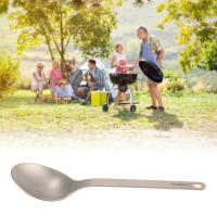 Cuchara De Titanio TOMSHOO Para Uso Doméstico Y Camping Platos Y Cucharas De Titanio Para Exteriores Sin Plegar Sin Descartables - details 23