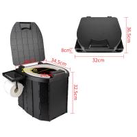 Inodoro móvil para adultos de PU para exteriores con tapa y asiento para automóvil - details 3