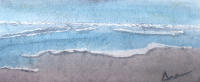 Cuadro decorativo abstracto horizontal "PLENAMAR" grande 160x65 170x70 180x75 Acuarela Lienzo Alta calidad Marina playa olas azul gris Arte Contemporáneo Natural Dormitorio Salón Playaceleste Ref ANA DURAN A 071 - details 0