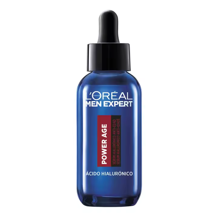L'Oréal Men Expert POWER AGE Sérum hialurónico anti-edad. Formulado con ácido hialurónico que reafirma y reduce visiblemente arrugas. - 1