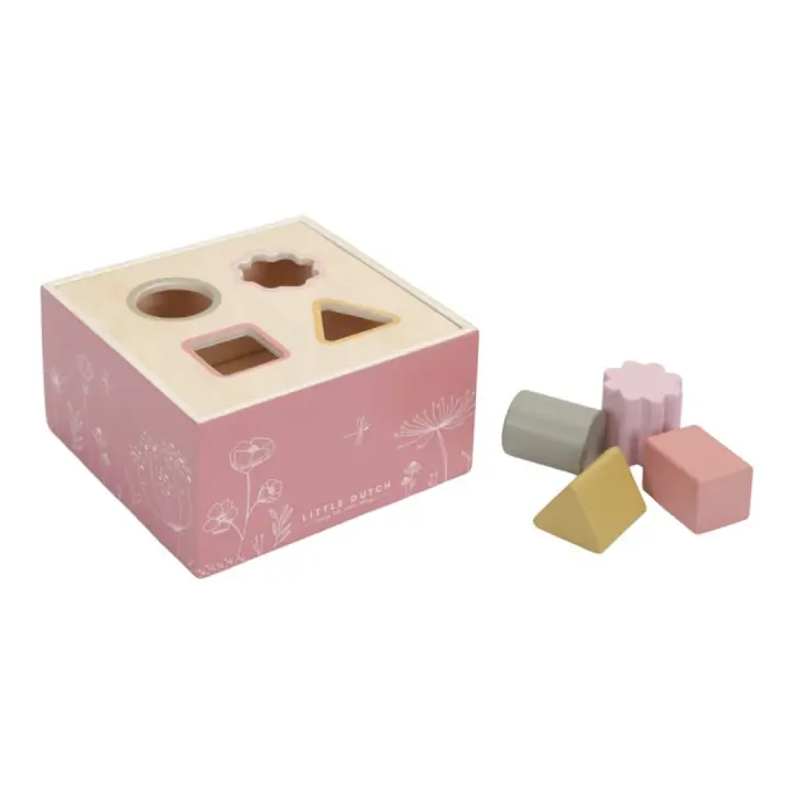 Encajable de formas Montessori de madera Flowers Little Dutch - 1