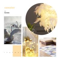 Lámpara De Mesa LED Caliente Pequeña Luz Nocturna Creativa Nórdica Romántica Para Novia Dormitorio Rojo Con Plumas Fuente De Alimentación DC 5V ABS Sin Baterías Certificación 2 Años - details 7