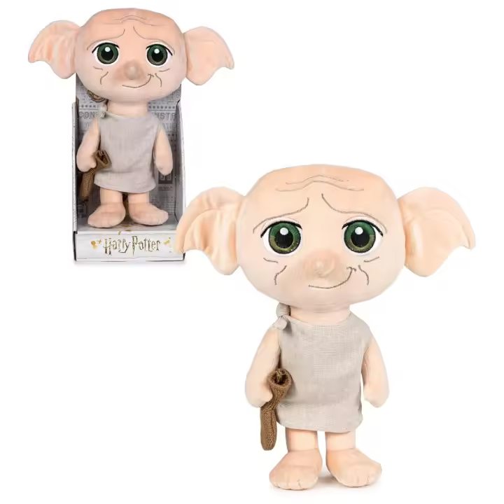 Peluche Dobby el Elfo Harry Potter 30cm, Peluche Harry Potter para Niños y Niños, Juguete Suave y Blandito, Regalo Cumpleaños, Navidad, Reyes - 1