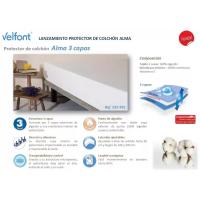 Velfont  Protector Colchón modelo Alma 3 capas Impermeable.Protección total a los líquidos y a los ácaros. - details 0