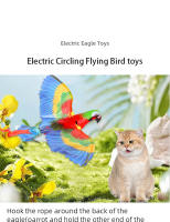 Juguete Eléctrico Silencioso Para Gatos Parrot Teaser Volador Interactivo Suministros De Entrenamiento Para Divertido Perpetuo - details 0