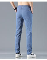 Pantalones Clásicos Para Hombre Verano 2024 Gris Azul Negro Moda Casual Comodidad Talla Media Cierre De Cremallera Estilo Recto - details 16