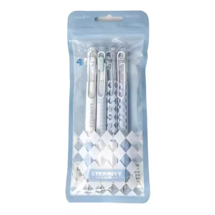 Bolígrafos De Tinta Gel Azul Mar Salado Creativos Y Lindos Con Punta De 0.5mm Para Estudiantes Secado Rápido Para Exámenes - 1