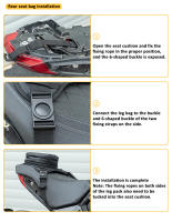 Bolsa De Combustible Para Motocicleta Transpirable Gran Bolsa De Hombro Para Bicicleta Y Asiento Trasero Exterior Con Correa De Cadera - details 7