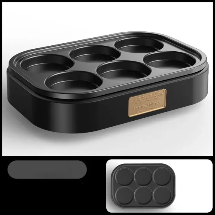 Molde Para Hamburguesa De Huevo Frito Pequeño Antiadherente Para Uso Doméstico Sartén Para Desayuno Empanadilla Tarta De Seis Agujeros - 1