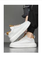 Zapatos Deportivos Para Hombre De Cuero PU De Alta Calidad Con Plataforma Casual Moda Comodidad Tenis Zapatos Vulcanizados - details 9