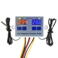 Controlador De Temperatura Digital Dual LED Con Sensor Para Acuarios Incubadores Termostato Eléctrico 220V Precisión ± 1 °C Rango -50 °C~120 °C - details 1