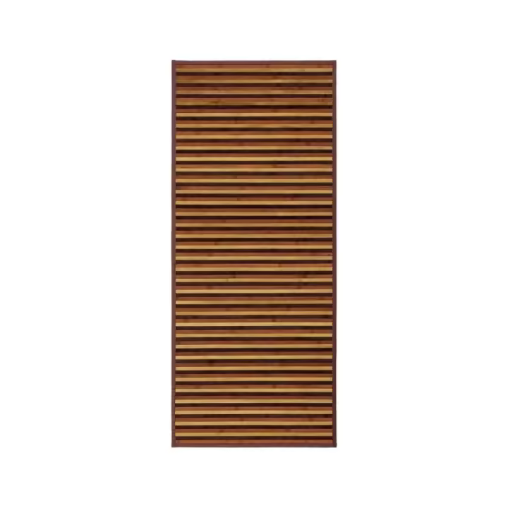 Dcasa Alfombra pasillera de bambú marrón de 75 x 175 cm - 1