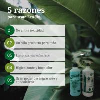 ECO JIN Rosa Home Original, 1L concentrado + Difusor con medidas y 1 estropajo mágico, limpieza perfecta sin limites ECO-JIN. Ecológico, Higiénizante, Bactericida, Anticalcareo, desinfectante y elimina cal. Componentes tensoactivos. Poderoso quitamanchas. - details 1