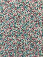 Tejidos Ortuño- Tela flores Fucsia rosa y azul de algodón, patchwork,  prendas infantiles, decoración hogar ,manualidades, complementos 1 m x Ancho 1.50m - details 3