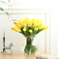 Juego De Flores Artificiales De Tulipán Para Decoración De Hogar Y Bodas Tocan Realidad Buena Vibración Regalo Para Amigo - details 7