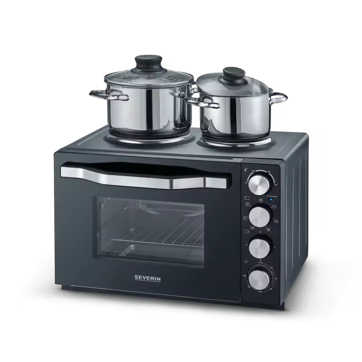 SEVERIN - Horno tostador con placas de cocina 2500 W 30 L. Negro TO 2074 - 1
