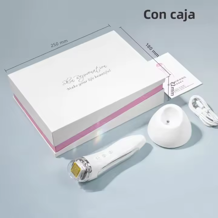 Dispositivo De Masaje Facial RF De Alta Frecuencia Máquina De Levantamiento Facial Eliminador De Arrugas Matriz Dot Skin Tightening Rejuvenecimiento De La Piel Batería Recargable Plástico - 1