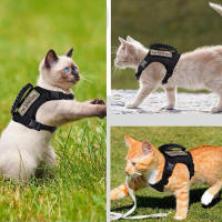 Chaleco para gatos al aire libre, ropa impermeable para gatos, correa para el pecho, chaleco especial para caminar, se puede ajustar - details 5