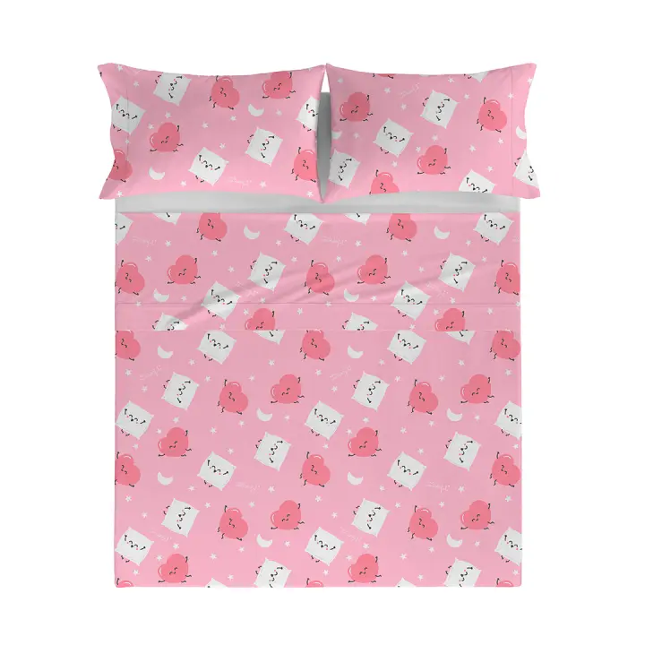 MR. WONDERFUL - Sábana encimera CORAZONES 100% algodón 144 hilos, ropa de cama.Disponible para cama de 90 cm (160x270 cm), 135 cm (210x270 cm), 150/160 cm ( 240x270 cm), 180 cm (270x270 cm). Fabricado en España. - 1