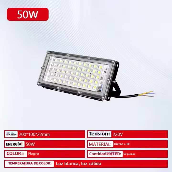 Lámpara De Pared Exterior LED IP65 Impermeable 50W 100W 200W 220V Luz De Inundación Reflector De Calle Iluminación Exterior Moderna - 1