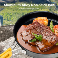 Sartén Antideslizante De Aluminio Mediana Con Manija Plegable Ideal Para Picnic Al Aire Libre Y Camping Fácil De Transportar - details 3
