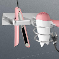 Soporte De Secador De Pelo De Aluminio Espacial Para El Baño Estante De Almacenamiento Para Linterna Y Rizador Pared Montado Accesorios De Baño - details 8