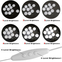 Espejo De Maquillaje Con Luces LED Bombilla USB Cargable Iluminación Dimmable Para Baño Mesa De Vestir Luz De Vanidad - details 0
