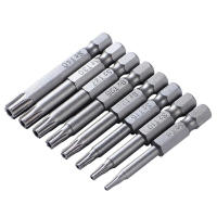 Juego De 8 Piezas De Destornilladores Magnéticos De Acero De Aleación Con Mango Hexagonal De 1/4' T8-T40 Cabeza Hollow Plum Blossom Multifuncional Para Soldadura Y Reparación - details 0