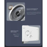 Ventilador Inteligente 3en1 2025: Control por Voz + Circulación 360 ° | 4 Modos Climáticos y Batería 48h, Carga Ràpida USB-C | Diseño Colgar/Columna/Mesa, silenciador <25dB | Incluye Soporte Magnético + Kit Limpieza FREE | Oferta Exclusive Miravia - details 3