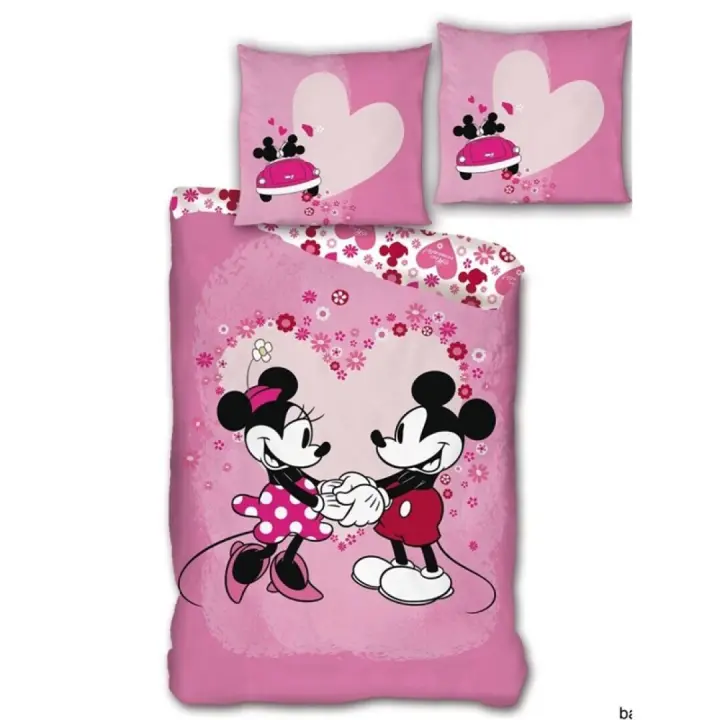 Funda Nórdica Minnie y Mickey Infantil, Licencia 100% Oficial, Color Rosa,140 x 200 cm, New Import - Kiglam - 1