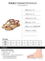 CA Zapatos de mujer de punta redonda, versión ancha, huecos, de fondo plano y estilo diamante, cómodos, para pleno verano A866 - details 0