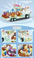 Juguete De Construcción De Bloques Para Niños Pequeño Carro De Comida De Calle Decoración Regalo Para Juego De Edificación - details 12